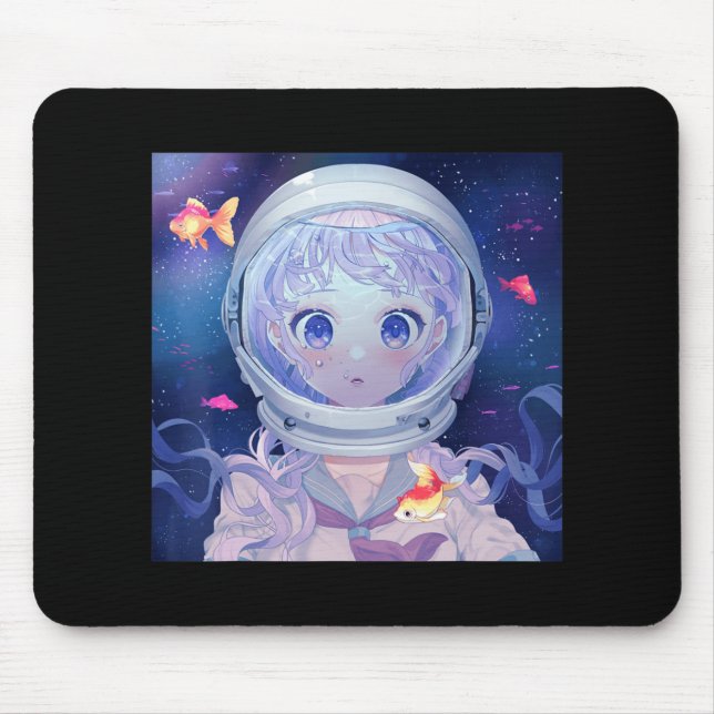Anime Girl Kawaii Ästhetisch Japanisch Otaku Mousepad (Vorne)