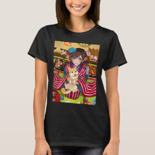 Anime Girl Kawaii Waifu ÄästhetiJapanisch Otaku2 T-Shirt