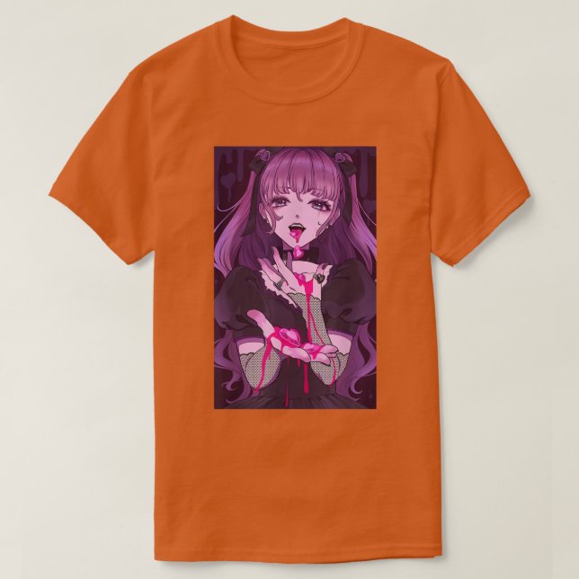 Anime Girl Kawaii Waifu Aesthetic Japanese Otaku 1 T-Shirt (Design vorne)