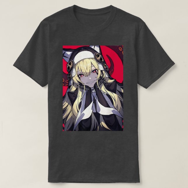 Anime Girl Kawaii Waifu Ästhetik Japanisch Manga O T-Shirt (Design vorne)