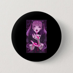 Anime Girl Kawaii Waifu Ästhetik Japanisch Otaku 8 Button