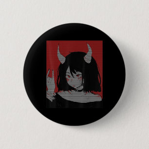Anime Girl Kawaii Waifu Ästhetisch Japanisch Otaku Button