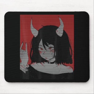 Anime Girl Kawaii Waifu Ästhetisch Japanisch Otaku Mousepad