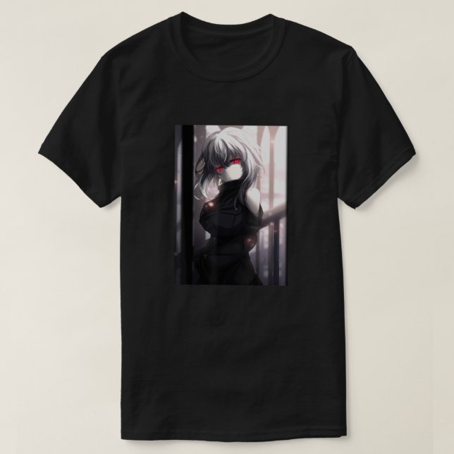 Anime Girl Kawaii Yandere Waifu Ästhetik Japanisch T-Shirt (Design vorne)