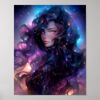 Anime Girl Made of Stars