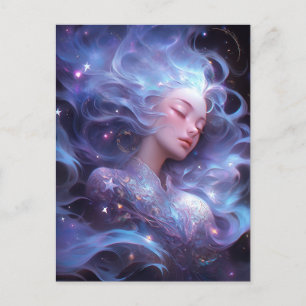 Anime Girl Made of Stars Postkarte
