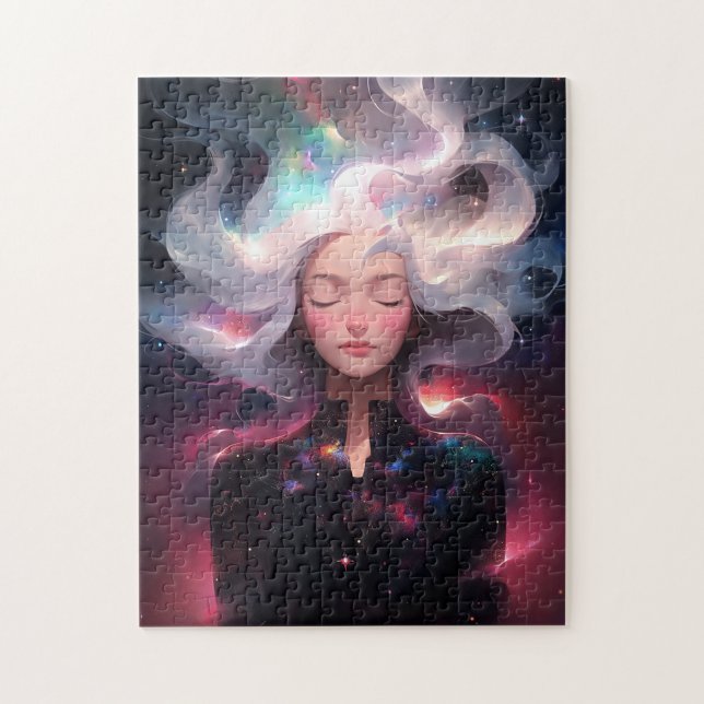 Anime Girl Made of Stars Puzzle (Vertikal)