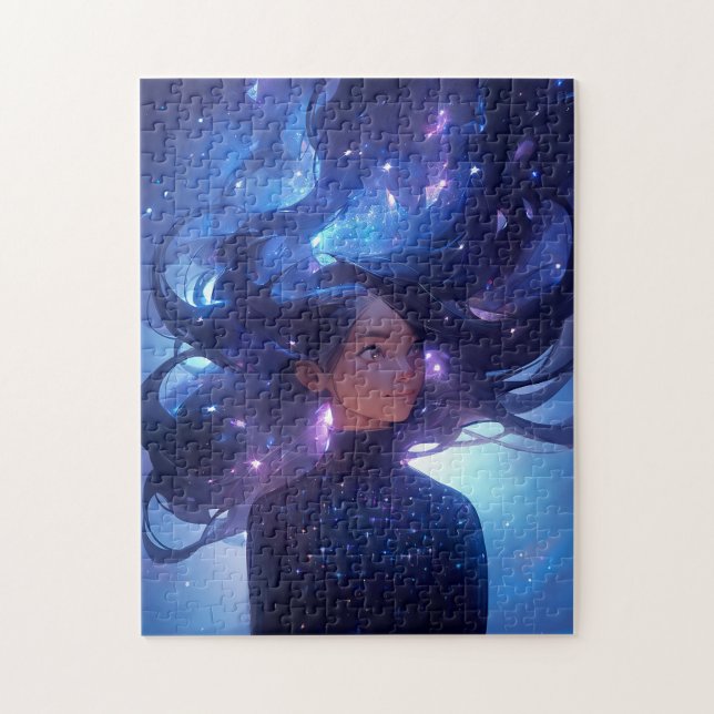 Anime Girl Made of Stars Puzzle (Vertikal)