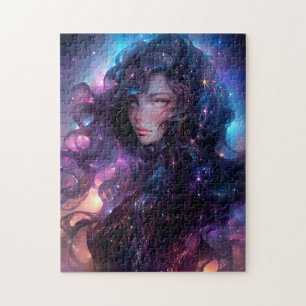 Anime Girl Made of Stars Puzzle
