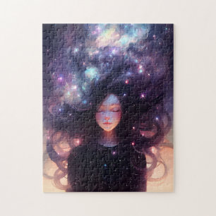 Anime Girl Made of Stars Puzzle