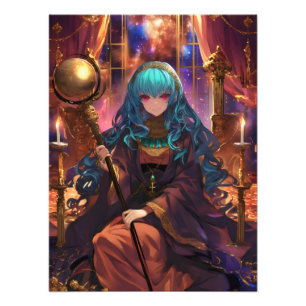 Anime Girl Magician Fantasy Fotodruck