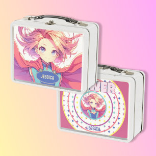 Anime Girl Metall Brotdose