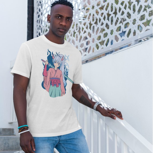 Anime Girl mit Katana T-Shirt (Von Creator hochgeladen)