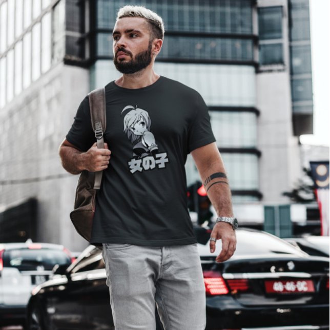 Anime Girl mit Kurzem Haar T-Shirt (Von Creator hochgeladen)