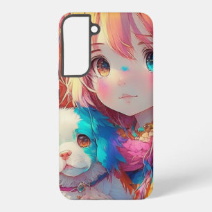 Anime Girl mit Welpe Samsung Galaxy Hülle