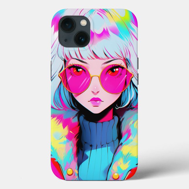 Anime Girl Moderne Kunst Case-Mate iPhone Hülle (Rückseite)