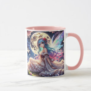Anime Girl Moon Fairy Princess in Garden Tasse