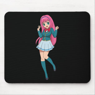 Anime Girl Niedlich Waifu Japanischer Cartoon-Char Mousepad