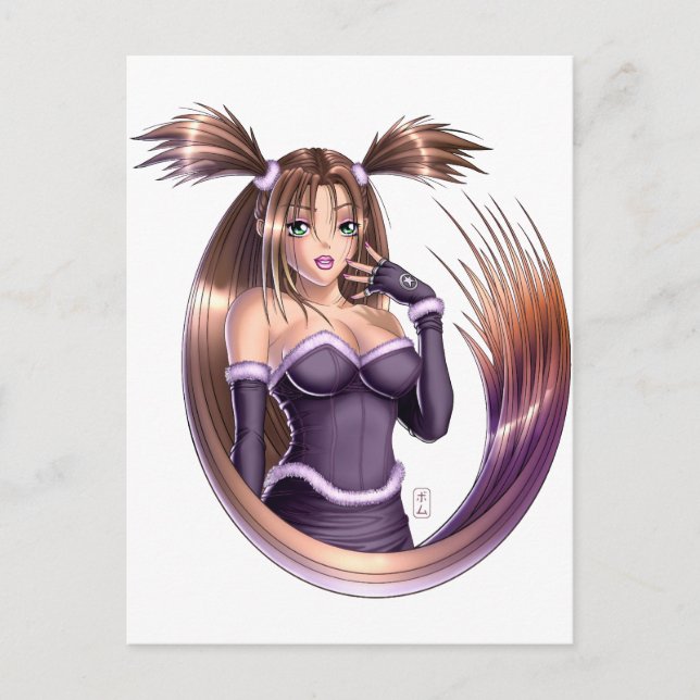 Anime Girl - Nikki Postkarte (Vorderseite)