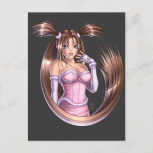 Anime Girl - Nikki Postkarte