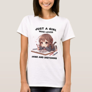 Anime Girl nur ein Mädchen, das Lieben animieren u T-Shirt