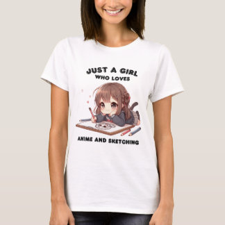 Anime Girl nur ein Mädchen, das Lieben animieren u T-Shirt