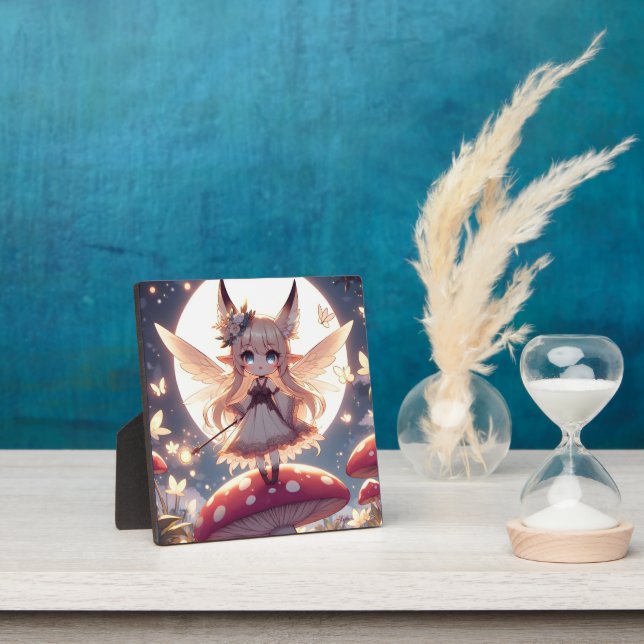 Anime Girl Pixie Hippie Moon Fairy Fotoplatte (InSitu)