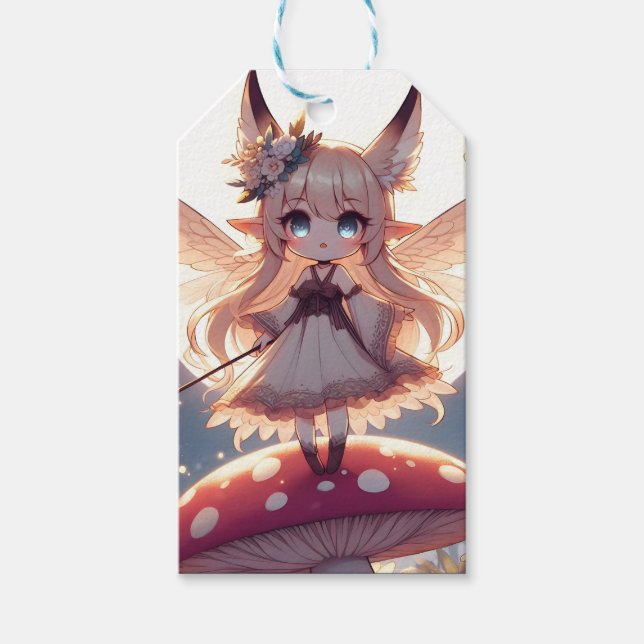 Anime Girl Pixie Hippie Moon Fairy Geschenkanhänger (Vorderseite)