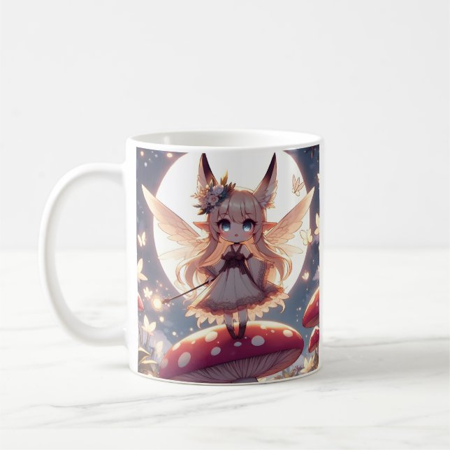 Anime Girl Pixie Hippie Moon Fairy Kaffeetasse (Links)