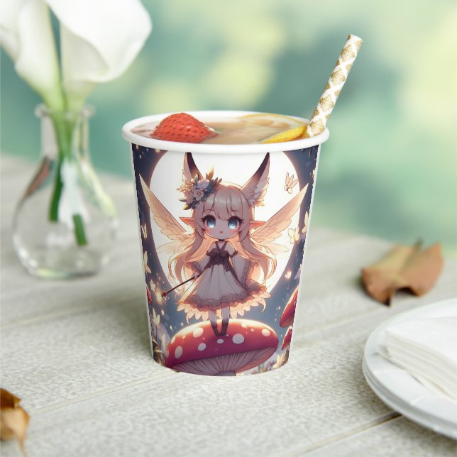 Anime Girl Pixie Hippie Moon Fairy Pappbecher (In Situ)