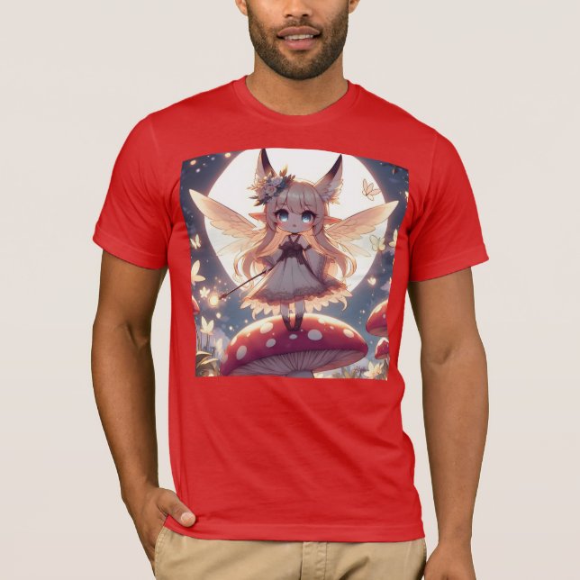 Anime Girl Pixie Hippie Moon Fairy T-Shirt (Vorderseite)