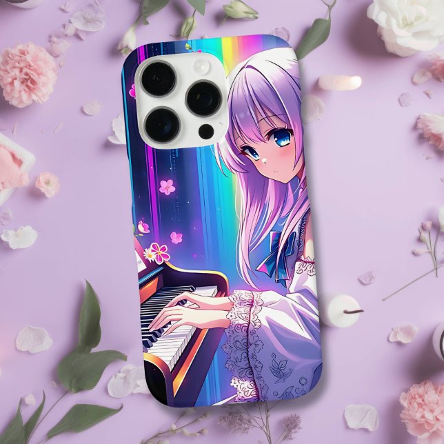 Anime Girl Playing Piano Case-Mate iPhone Hülle (Von Creator hochgeladen)