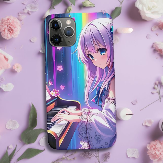 Anime Girl Playing Piano Case-Mate iPhone Hülle (Von Creator hochgeladen)