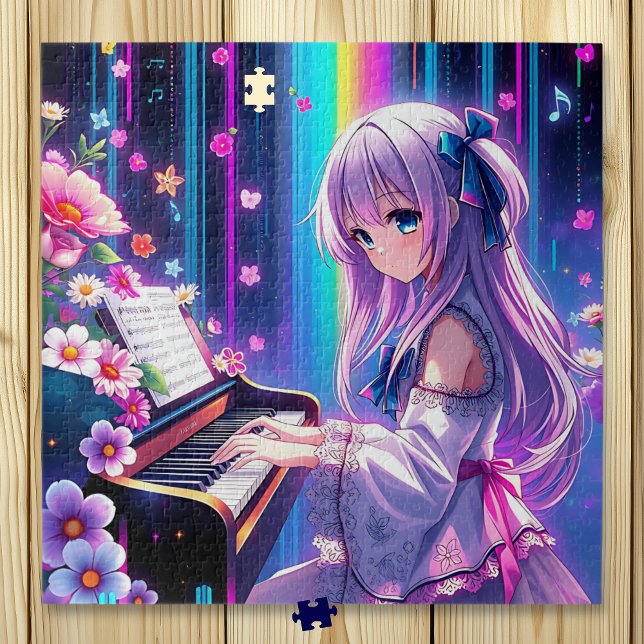 Anime Girl Playing Piano Puzzle (Von Creator hochgeladen)