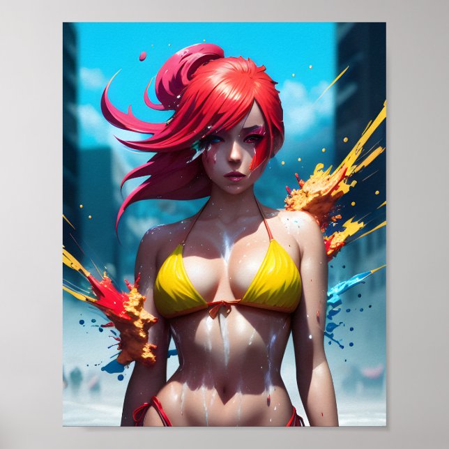 Anime Girl Poster (Vorne)