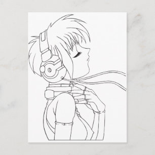 Anime Girl Postkarte