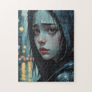 Anime Girl Rainy Day Puzzle - Wassercolor Jigsaw