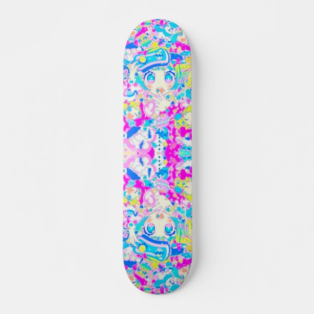 Anime Girl Remix Skate Deck 2023 Skateboard (Vorne)