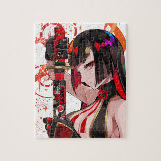 Anime girl Samurai Puzzle (Vertikal)