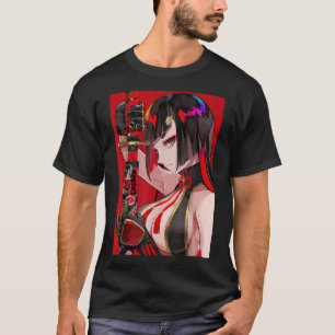 Anime Girl Samurai Waifu Japanisch Ästhetische Ota T-Shirt