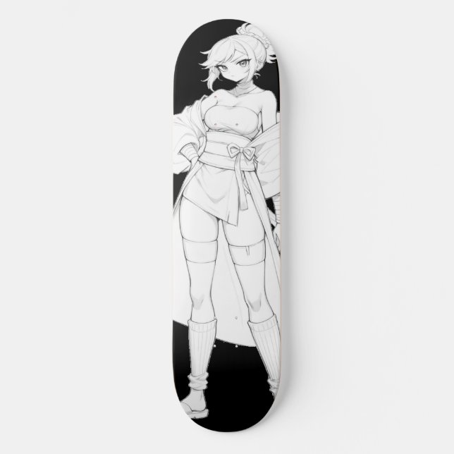 Anime Girl Skateboard Deck (Vorderseite)