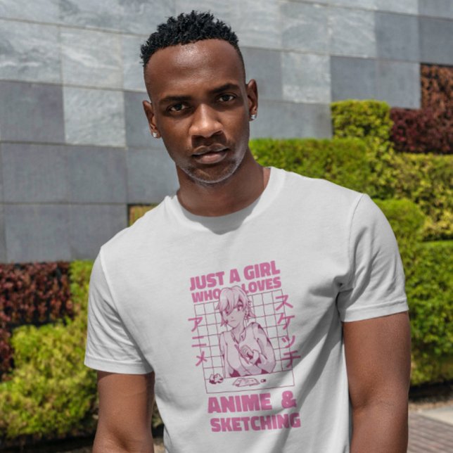 Anime Girl Sketching Zitat T-Shirt (Von Creator hochgeladen)