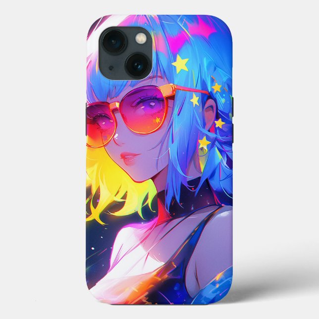 Anime Girl Stars Case-Mate iPhone Hülle (Rückseite)