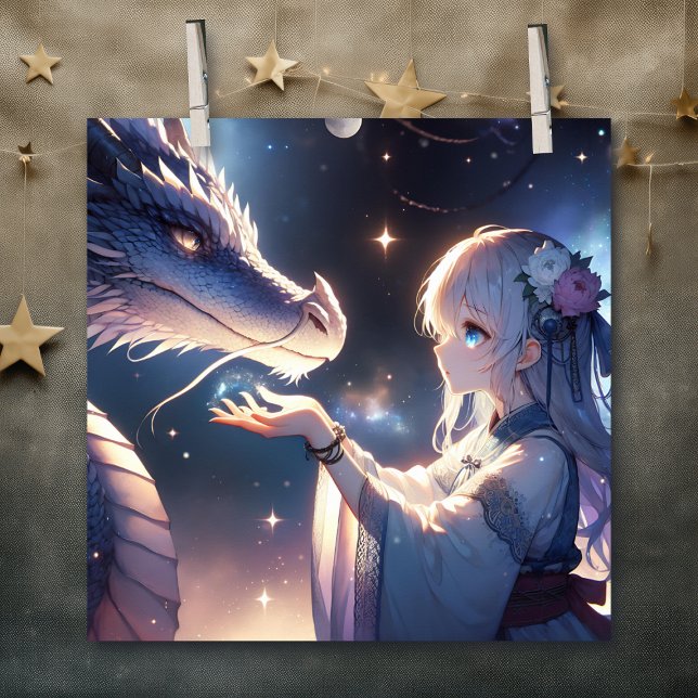 Anime Girl und ihr Drache Mystical Poster (Von Creator hochgeladen)
