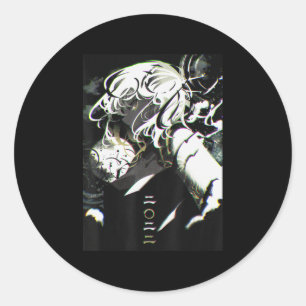 Anime Girl Waifu Äästhetik Japanisch Otaku Runder Aufkleber