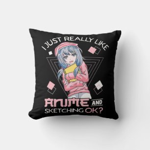 Anime Girl Waifu, die Anime Ramen und Sketchi Lieb Kissen