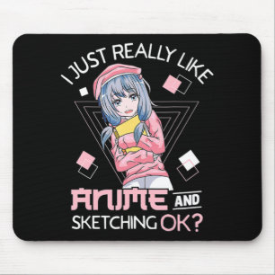 Anime Girl Waifu, die Anime Ramen und Sketchi Lieb Mousepad