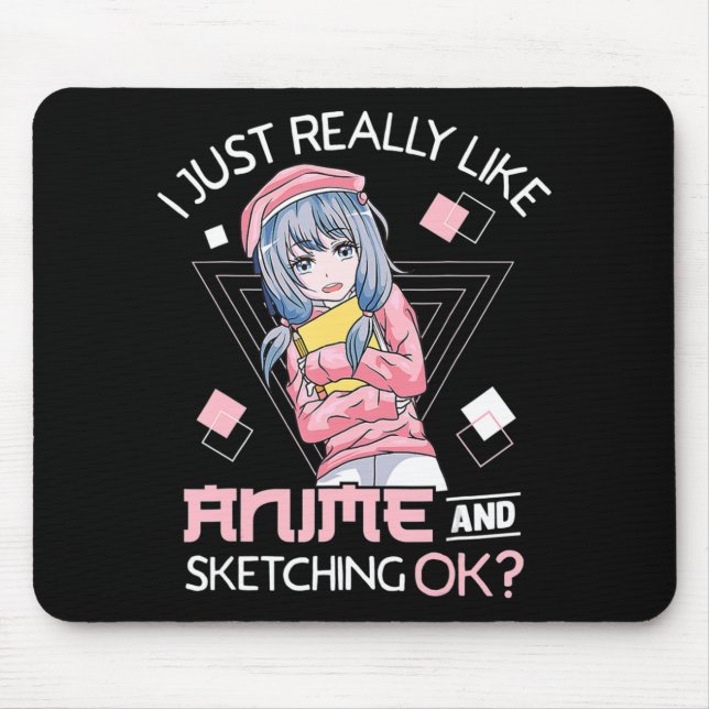 Anime Girl Waifu, die Anime Ramen und Sketchi Lieb Mousepad
