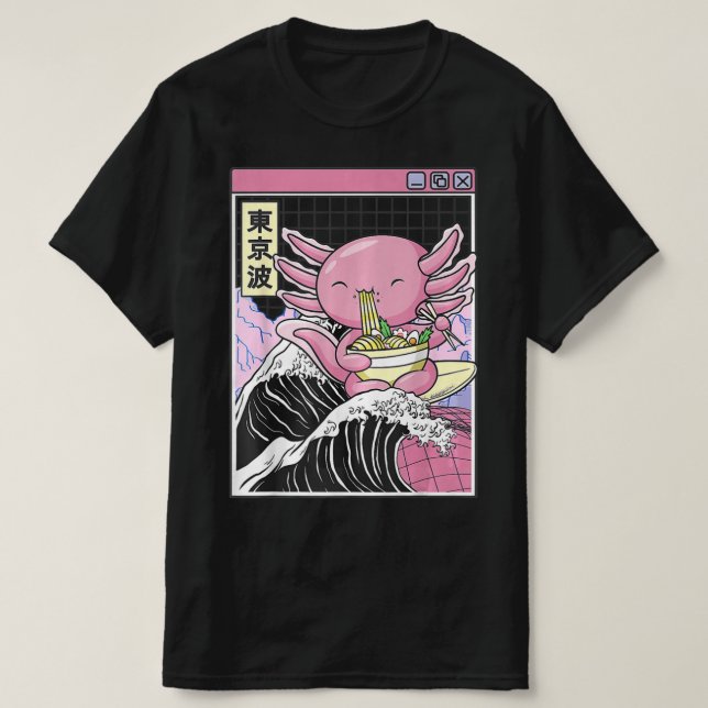 Anime Girl Waifu, die Anime Ramen und Sketchi Lieb T-Shirt (Design vorne)