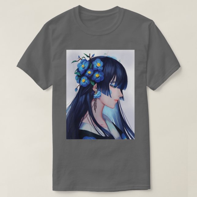 Anime Girl Waifu Japanese Aesthetic Otaku  T-Shirt (Design vorne)